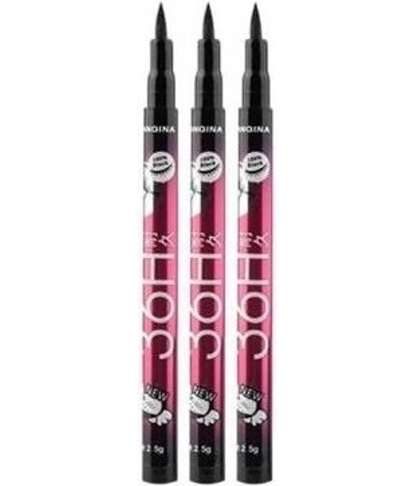 Lenon Beauty Yanquina 36 Hrs Pencil Eyeliner Black Pack of 3 3 g