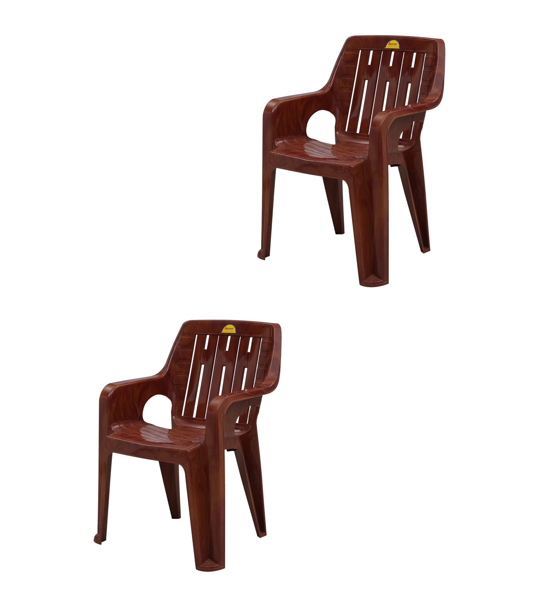 Supreme Furniture Hector Plastic Armless Stylish Chair Suitable for Home, Office, Hotel, Resort, Restaurant, Indoor and Outdoor