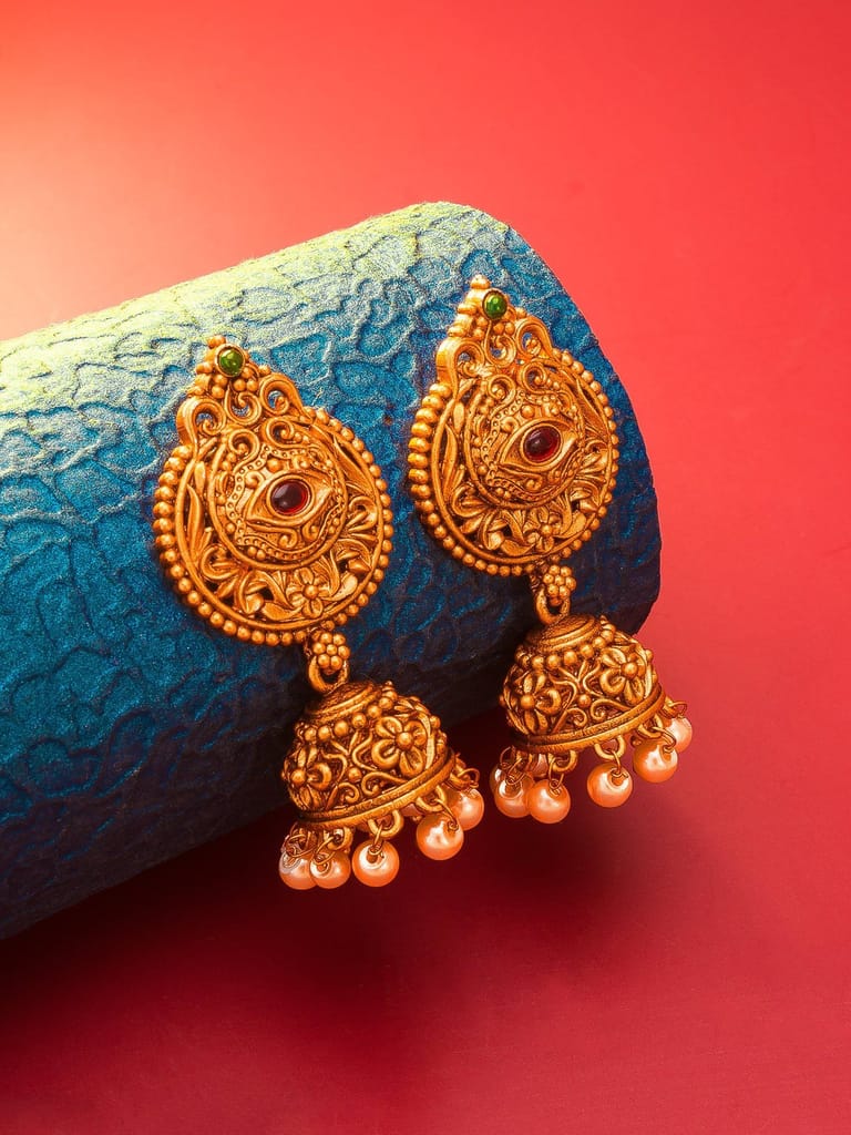 Morison Golden Leaf Earrings Nature’s Elegance in Gold - Earrings | Buy online on ZillyBuy