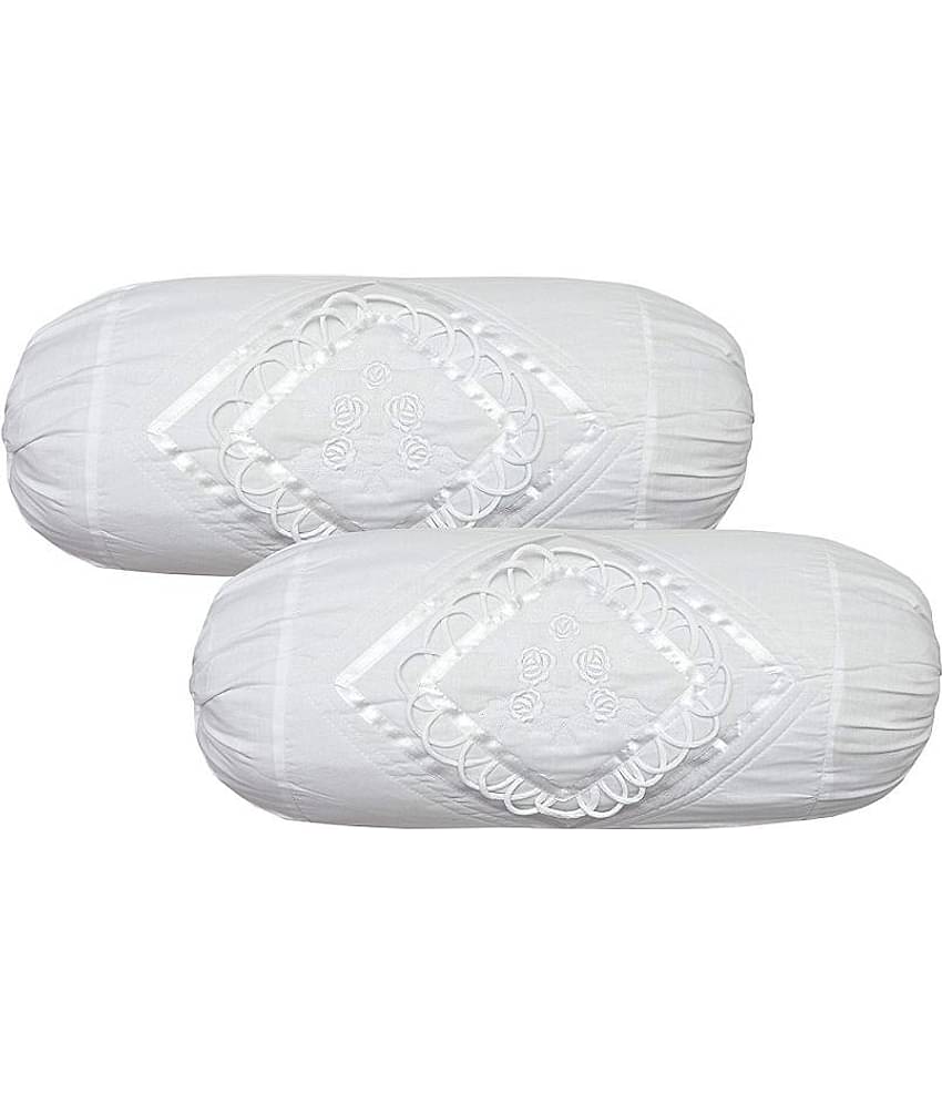 MAHALUXMI COLLECTION Set of 2 Cotton Bolster Covers
