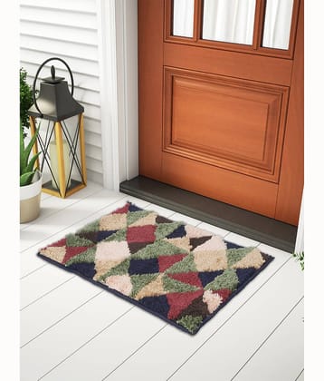 FABINALIV - Anti-skid Polycotton Door Mat ( 60 X 40 cm ) Single - Assorted