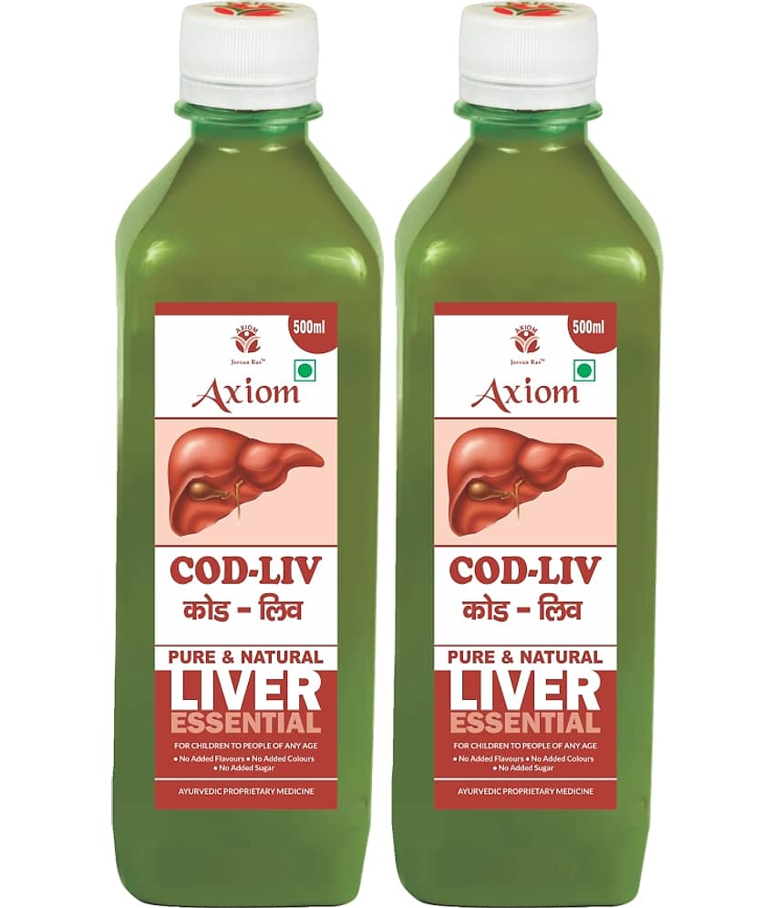 Axiom Cod Liv 500ml (Pack of 2)|100% Natural WHO-GLP,GMP,ISO Certified Product