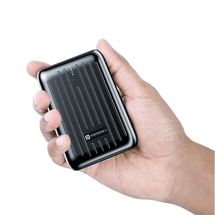Portronics Zapcell 10K Advanced 10000 mAh Smallest Power Bank (Black)