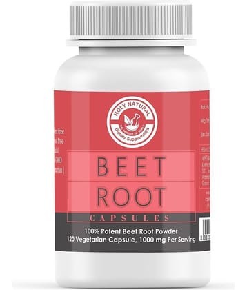 Holy Natural Beetroot Capsule - 120 Veggie Capsules 1000 mg Vitamins Capsule