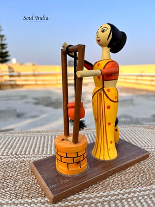 Handcrafted GI TAGGED Channapatna Wooden Mom & Child