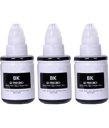 TEQUO 790 INK Black Pack of 3 Cartridge for GI-790 INK Printers G1000,G1010,G1100,G2000,G2002,G2010,G2012,G2100,G3000,G3010,G3012,G3100