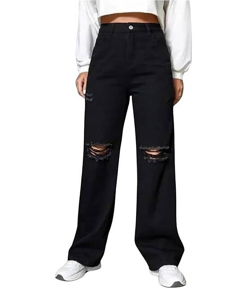 Star4well - Black Denim Regular Fit Women's Jeans ( Pack of 1 )