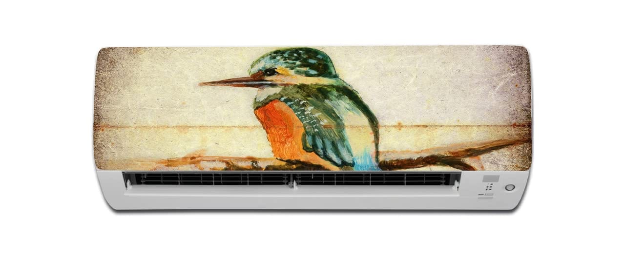 DreamKraft Decorative Peacock AC Sticker Multicolor PVC Vinyl, 30cm X 91cm