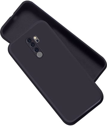 Case Vault Covers - Black Silicon Plain Cases Compatible For Xiaomi Redmi Note 8 Pro ( Pack of 1 )