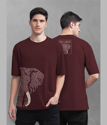 BULLMER Pack of 1 Cotton Blend Oversized Fit Men's T-Shirt ( Black )