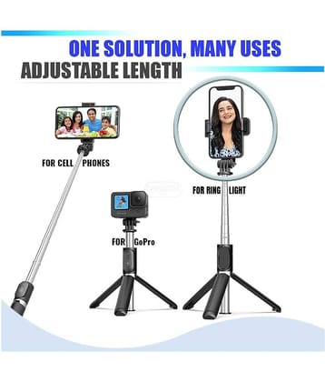 HUG PUPPY Bluetooth Selfie Stick ( Black )