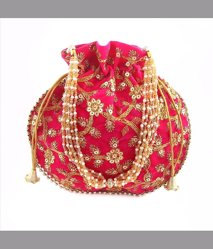 Apratim Pink Silk Potli