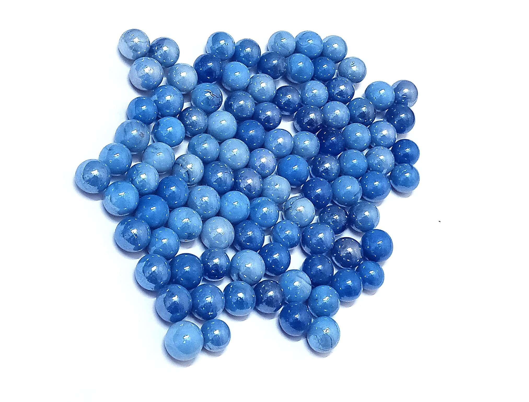Nawani 100 Pcs of Mini Size Glass Marbles with Shooter Unique Collection. Size - 1.3mm
