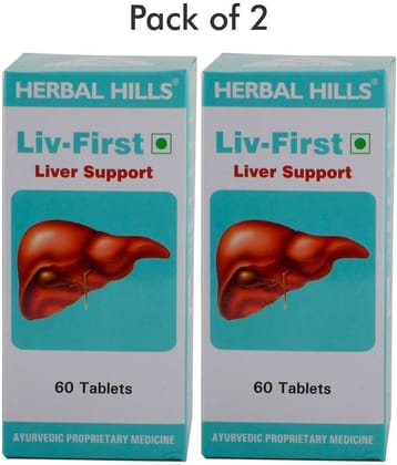 Herbal Hills Liv First Value Pack 60 tablets - Pack of 2 Tablets 1 mg