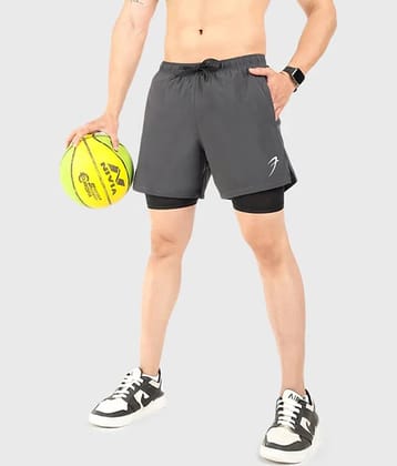 Fuaark White Polyester Lycra Men's Gym Shorts ( Pack of 1 )
