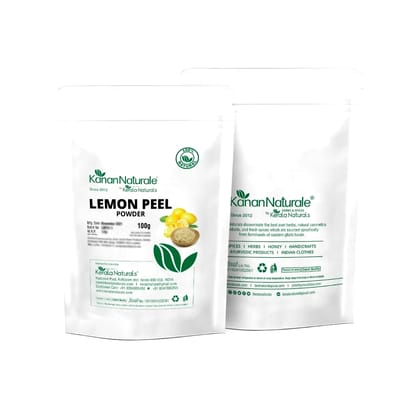 100% Pure Lemon Peel (Citrus Limon) Powder 100 gm  by Kerala Naturals