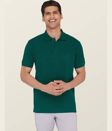XYXX Pack of 1 Cotton Regular Fit Solid Half Sleeves Men's Polo T Shirt ( Green )