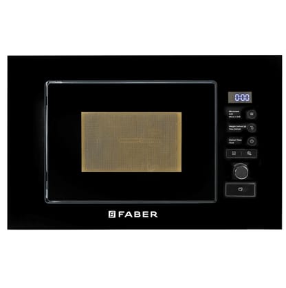 Faber 20L Built-In Black Finish Microwave Oven with Touch Control | Auto Cook Menus & Auto Power Off Protection | Grill, Convection, Defrost & Combination Cooking | 1 Yr Warranty | FBIMWO 20 L SG BK Faber 20L Built-In Black Finish Microwave Oven with Tou
