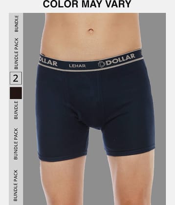 Dollar Lehar Mens Combed Cotton Trunk - Pack of 2 - (Colour May Vary)