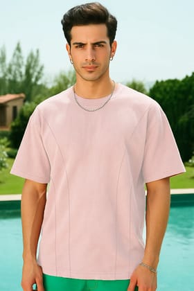 Vintage Pink Oversized T-shirt-XS