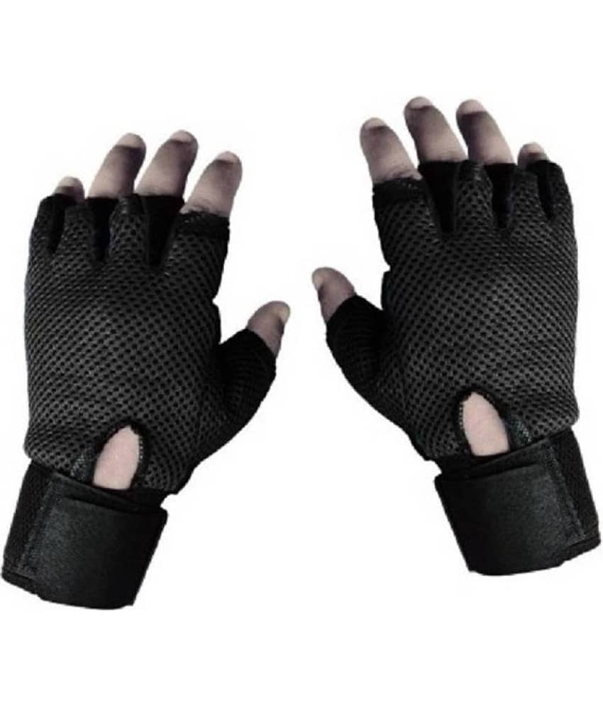 Tahiro Black Leather Gym Gloves - Pack Of 1