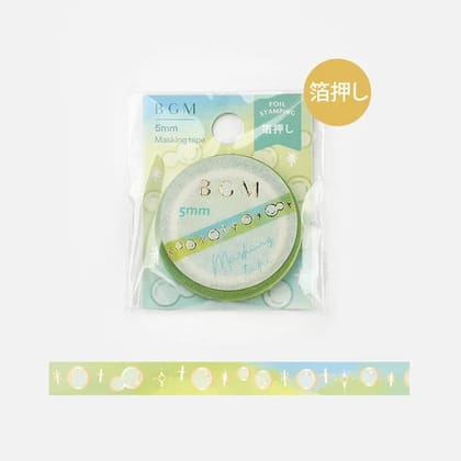 BGM Slim Washi Tape- Soap Bubble