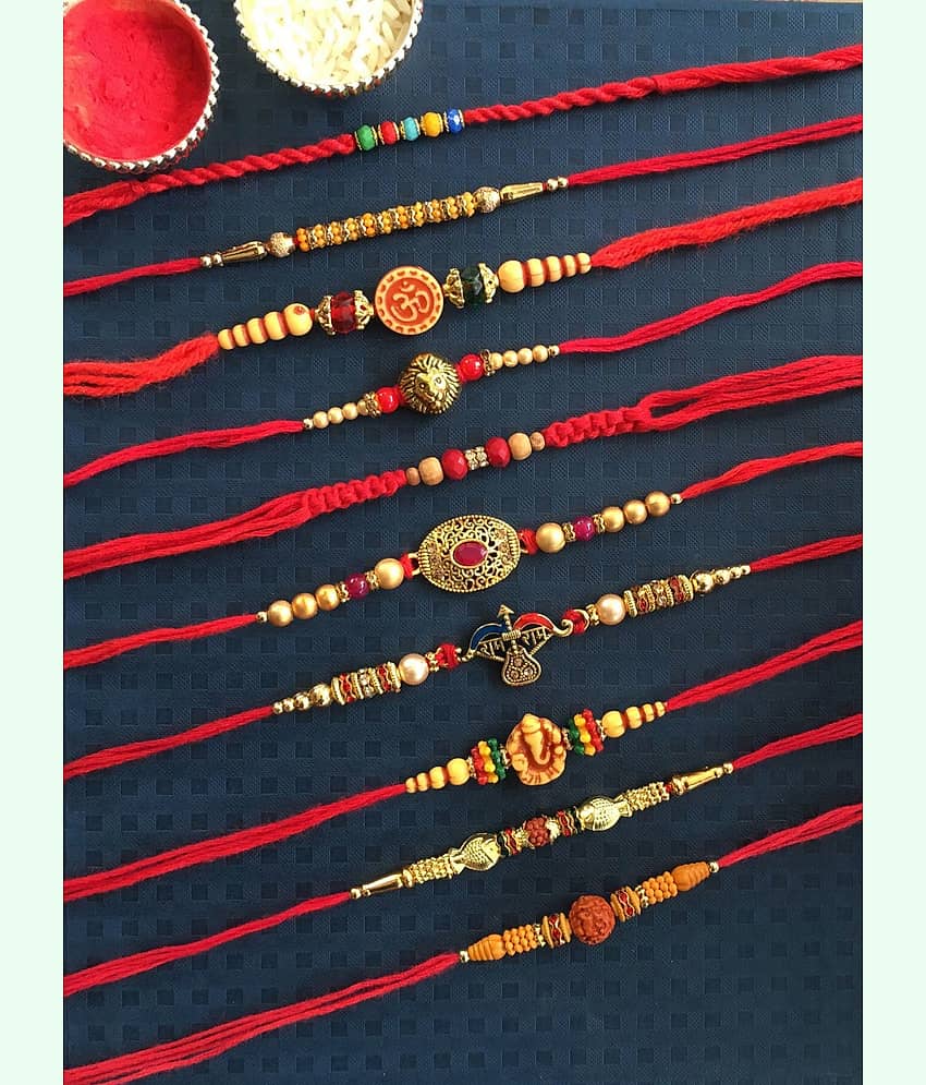 THRIFTKART Rakhi Set Multicolour Pack Of 10 Pcs Combo Dora Rakhi FOR BHAI