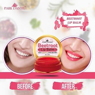 PARK DANIEL Premium Beetroot Lip Balm - Enriched With Vitamin E & Mango Butter- For Lightening the dark Lips, Lip Care for Dry & Chapped Lips(08 Gms) Beetroot (Pack of: 1, 8 g)
