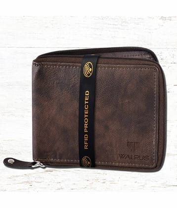 Walrus Faux Leather Brown Casual Regular Wallet