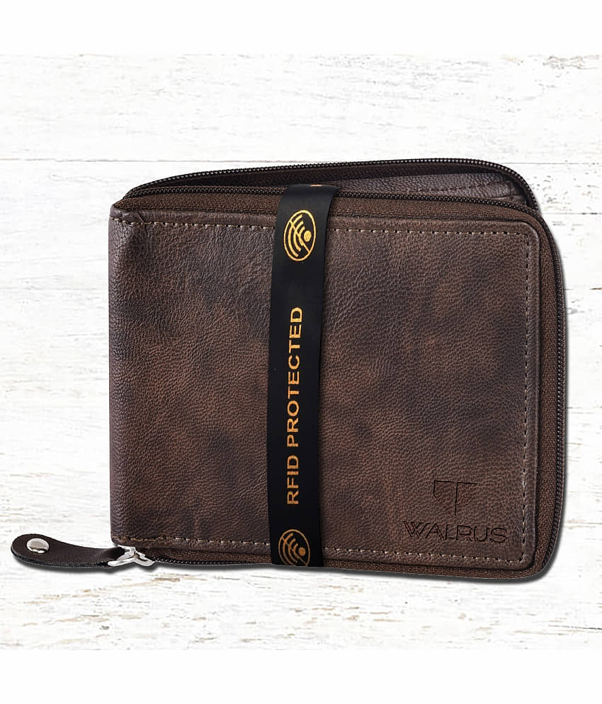 Walrus Faux Leather Brown Casual Regular Wallet