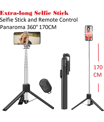 HUG PUPPY Bluetooth Selfie Stick ( Black )