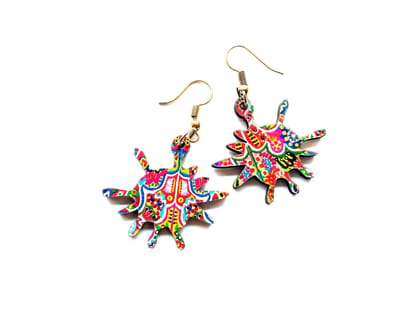 Artwork Wooden Earrings - Splash Earrings in assorted Artworks