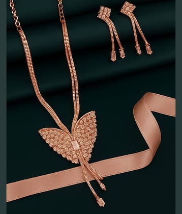 SHANKHRAJ MA LL Rose Gold Metal Necklace ( Pack of 1 )