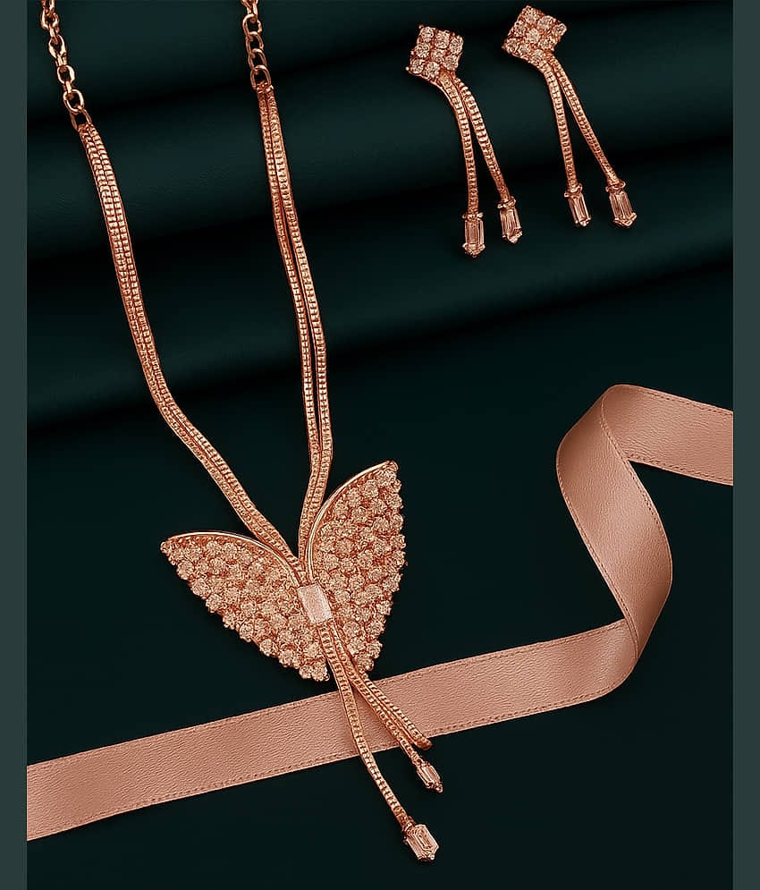 SHANKHRAJ MA LL Rose Gold Metal Necklace ( Pack of 1 )