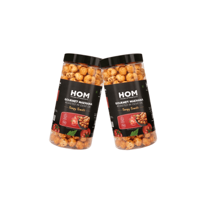 GOURMET MAKHANA roasted in Olive Oil | Flavors Tangy Tomato | Combo Of 2, 65 G each. - 130 gm