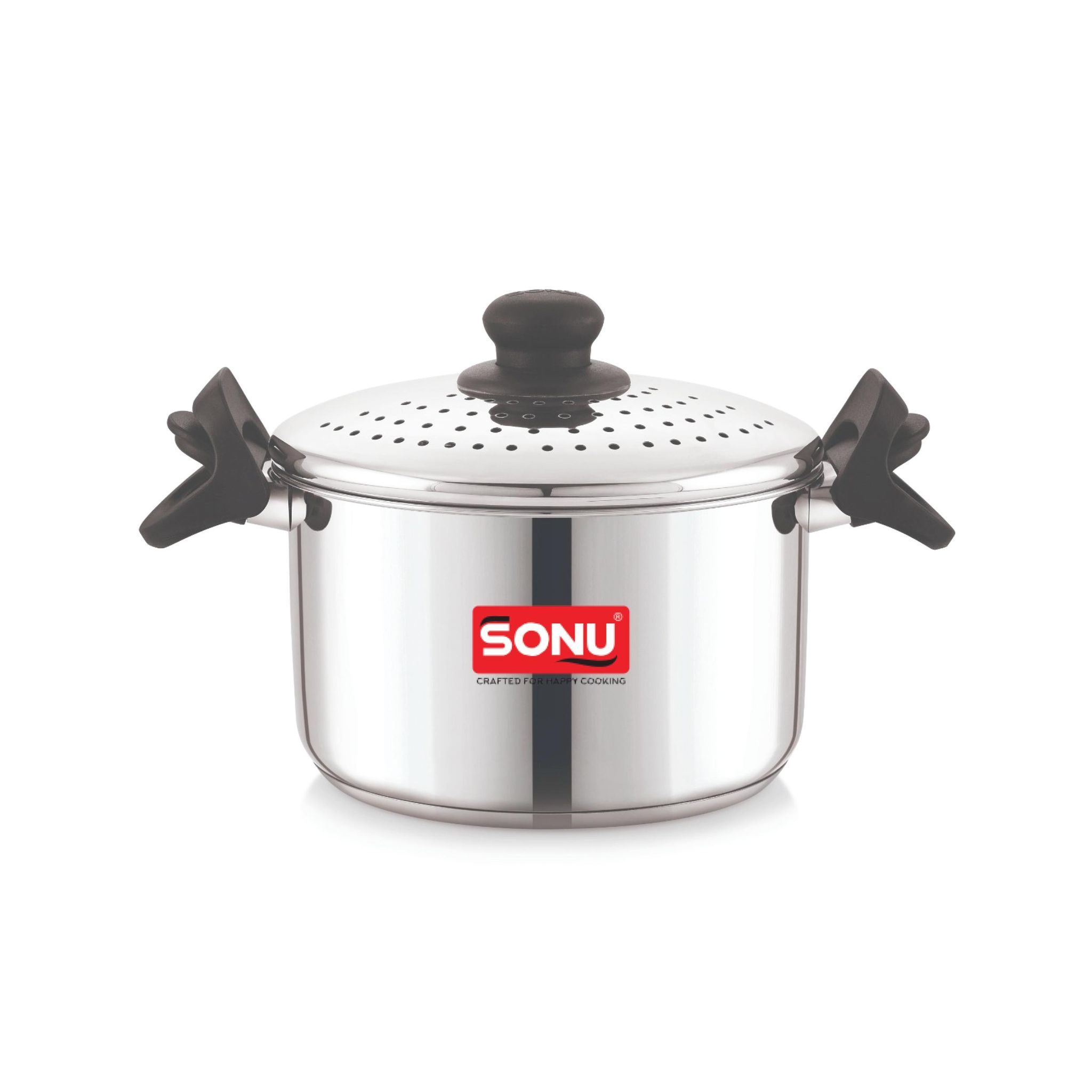 Sonu Stainless Steel Strainer Pot  | Multipurpose Pasta, Noodles & Vegetable Cooker