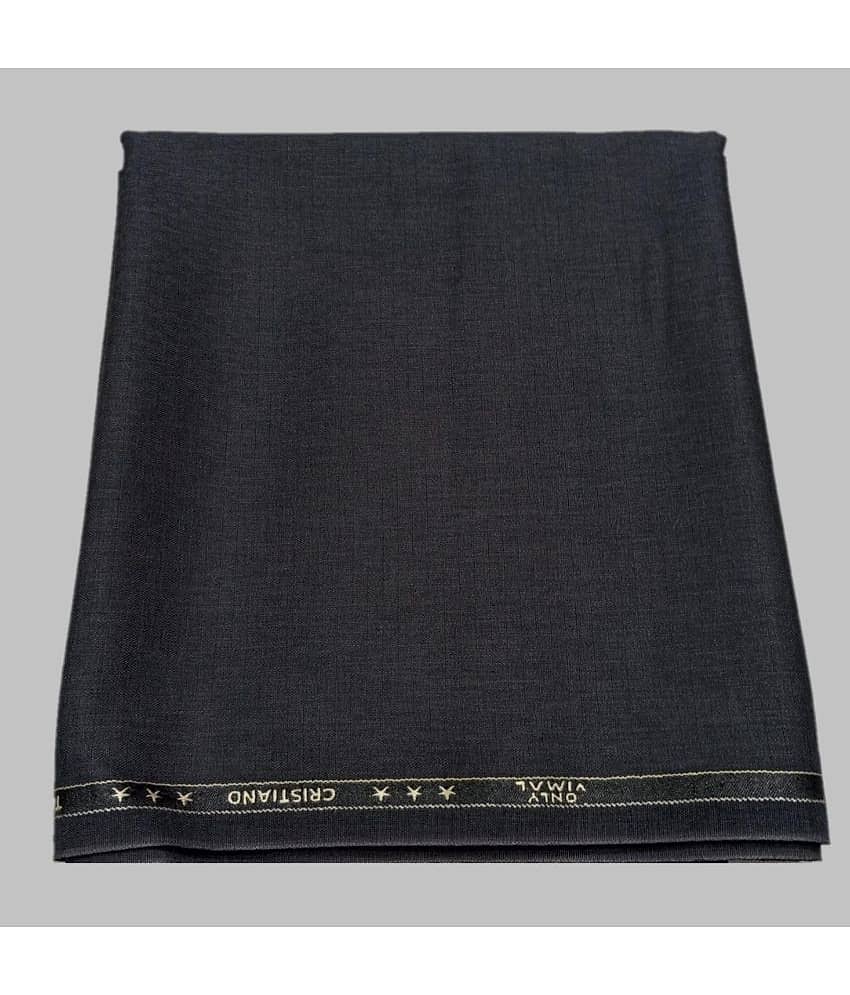 ONLY VIMAL Grey Polyester Blend Men's Unstitched Pant Piece ( Pack of 1 )