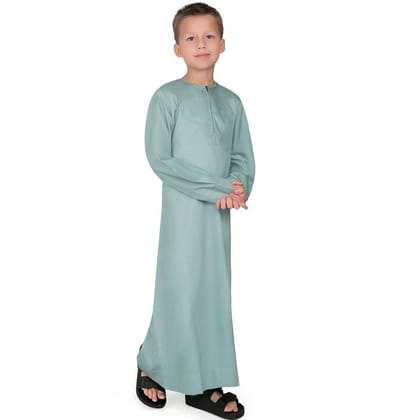 Kurvig Omani Green Boys Thobe-B1