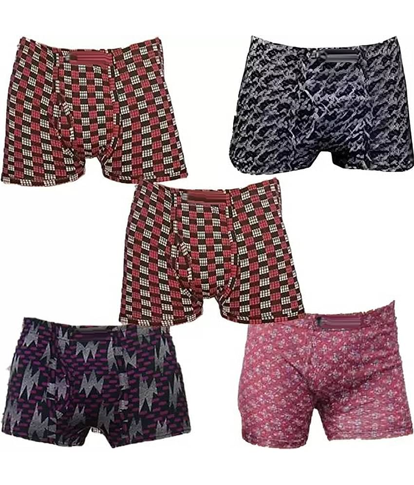 Cavenders Pack of 5 Nylon Trunks For Men's ( Multicolor )