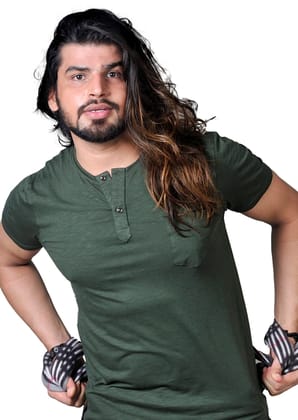 Mens Half Sleeve Printed Polo T shirt with Collar-Large