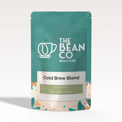 THE BEAN CO Cold Brew Blend | Medium Roast | Roasted Coffee Beans | 100% Arabica (Whole Bean, 500 g)
