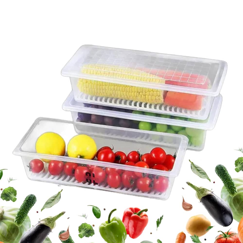 Craftlayout Set of 6 Fridge Storage Box 1500ML