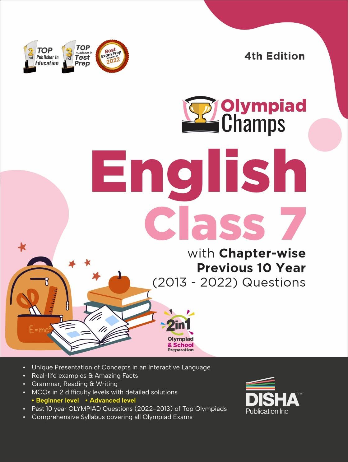 Olympiad Champs English Class 7 with Chapter-wise Previous 10 Year (2013 - 2022) Questions 4th Edition | Complete Prep Guide with Theory, PYQs, Past & Practice Exercise |