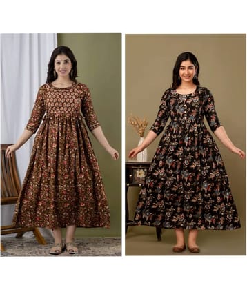 Nevisha Style Multi Color Cotton Maternity Kurta Pack of 2