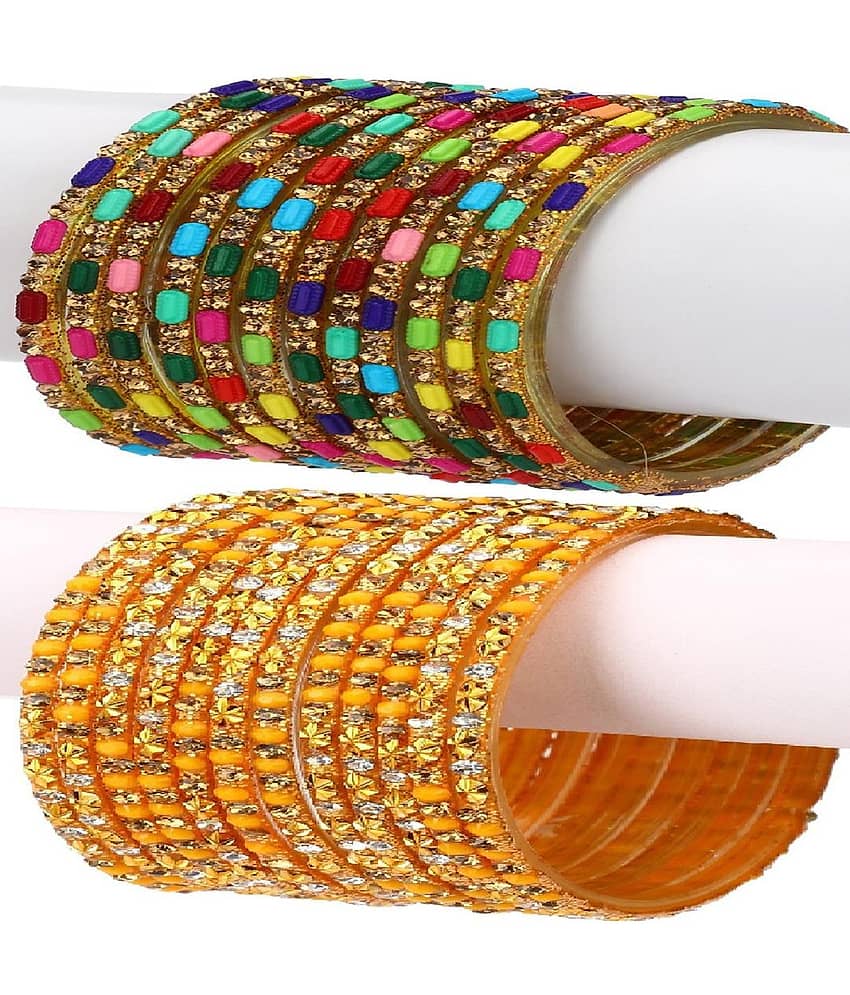 Somil Multicolor Bangle Set ( Pack of 24 )