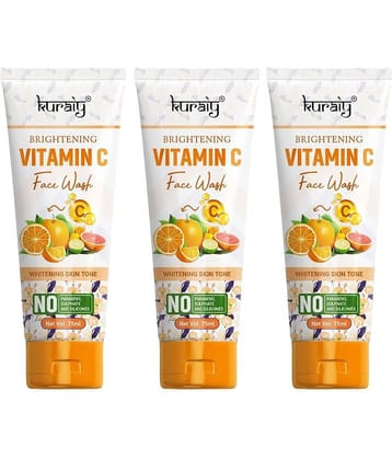 KURAIY Face Wash Cream With Natural Deep Moisturizing Face wash Tube pack of 3