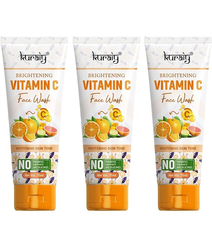 KURAIY Face Wash Cream With Natural Deep Moisturizing Face wash Tube pack of 3