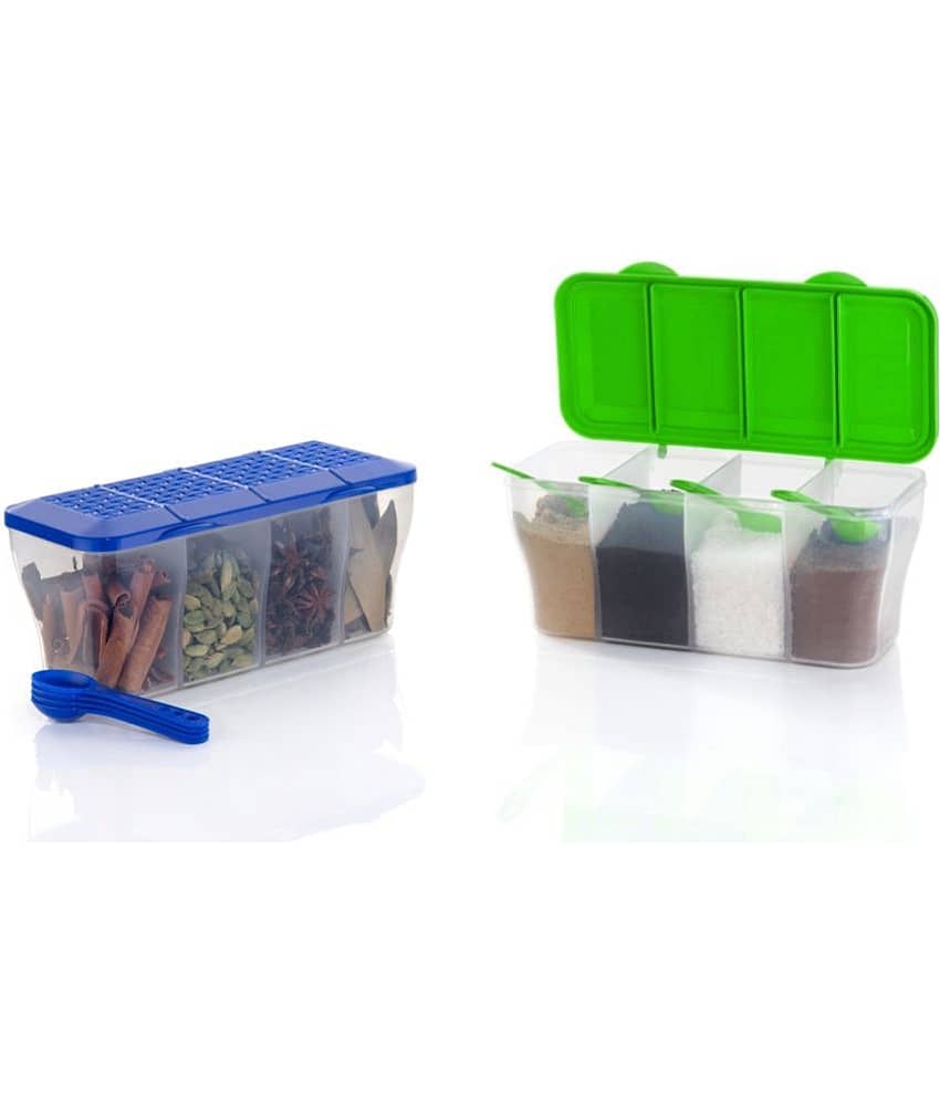 OFFYX - Spice Box PET Multicolor Tea/Coffee/Sugar Container ( Set of 2 )