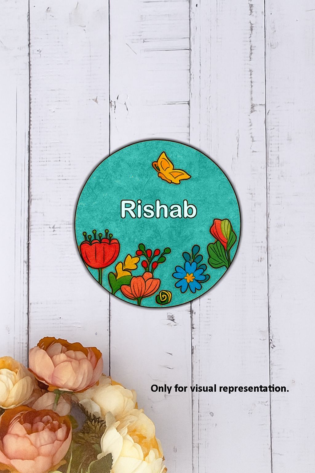 Dbeautify's MDF DIY Floral Garden  Name Plate