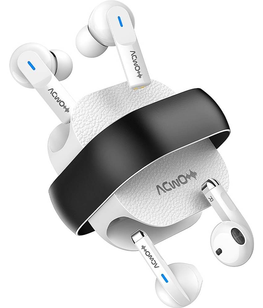 ACwO DwOTS Fire India's First In-Ear+Half-in-Earbuds In 1 Case, 3+3 EQ Modes, Supports Wireless Charging, 4 Mics AI-ENC (Celsetial Black)